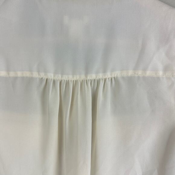 J Crew Cream Black Sleeveless Button Down Shirt Top 2 XS Extra Small - Picture 4 of 7